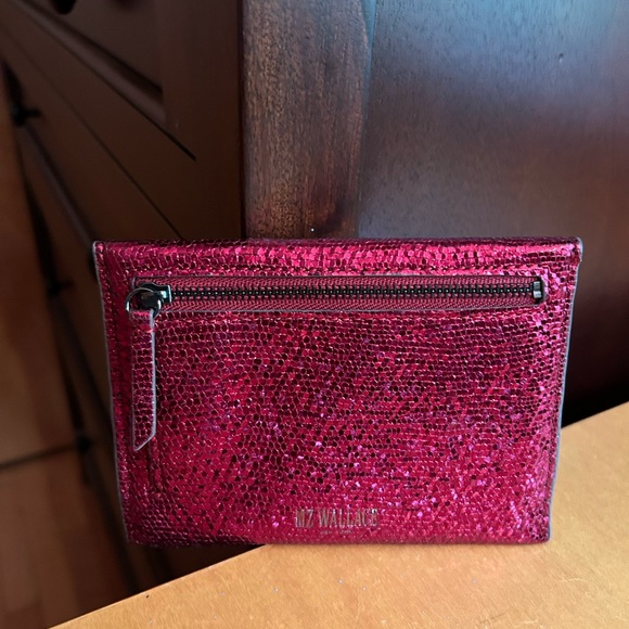 Mz Wallace Red  Sparkle Leather Greta Wallet - Picture 10 of 10